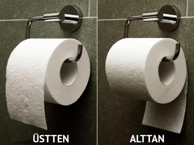 Tuvalet kağıdını nasıl asıyorsunuz?