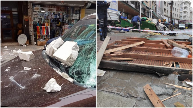 İstanbul'da fırtına nedeniyle tırlar devrildi, çatılar uçtu! Sizin orada hava nasıl?