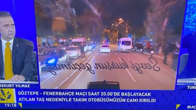 Göztepe maçı öncesi Fenerbahçe otobüsüne saldırı yapıldı , camları kırıldı. Garip değil mi neden her seferinde Fenerbahçe?