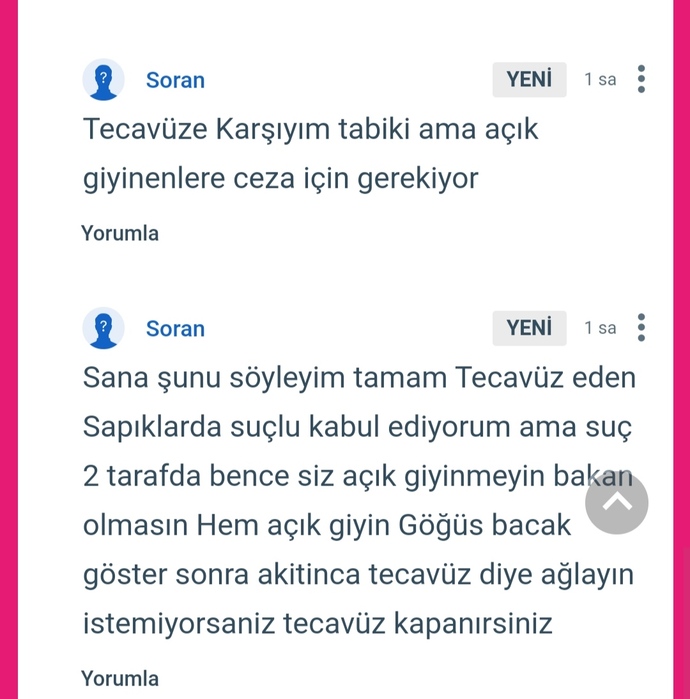 Bu sitede ne kadar potansiyel tacizci var siz denk geliyormusunuz?