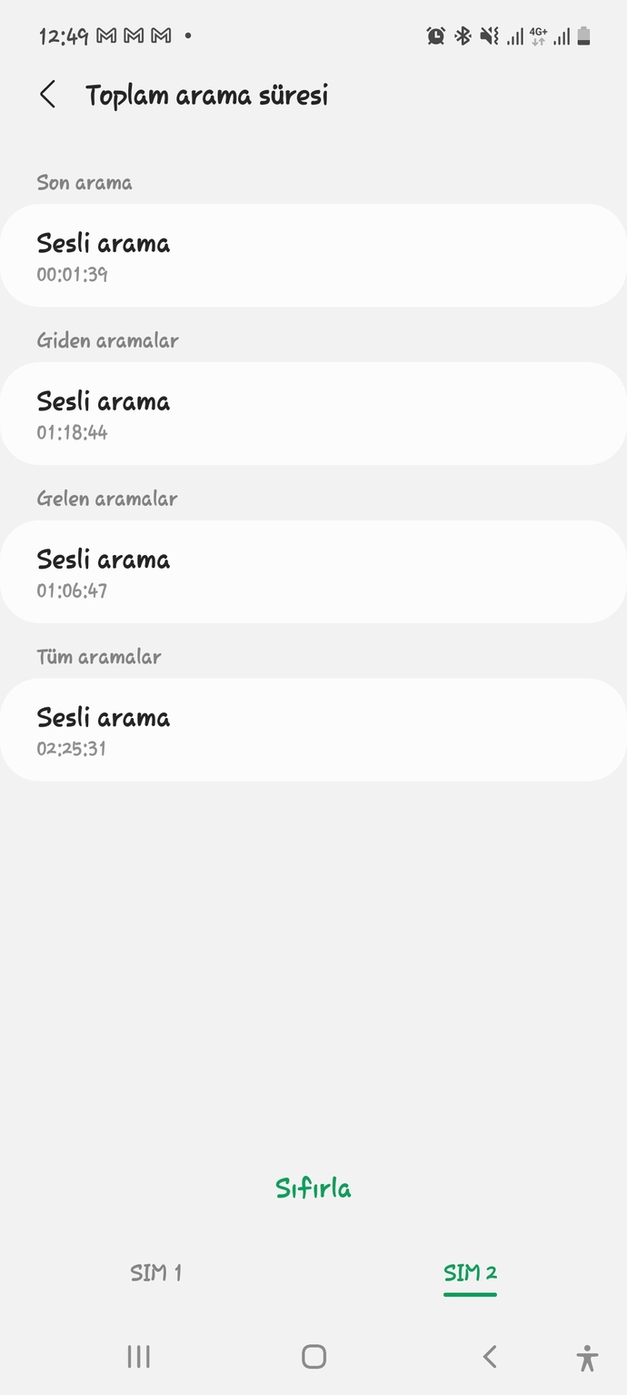 Telefonda maksimum kaç dakika konuşursunuz?