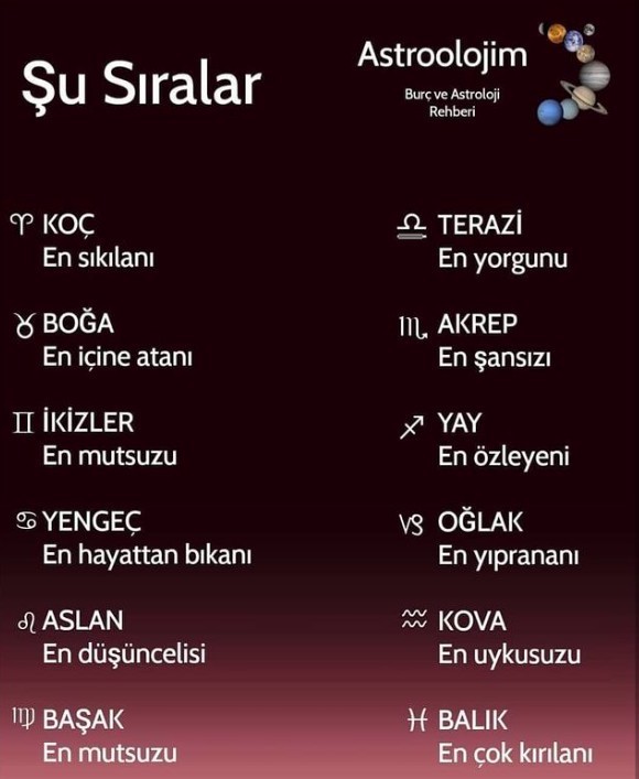 Burçlar şu aralar nasıl?