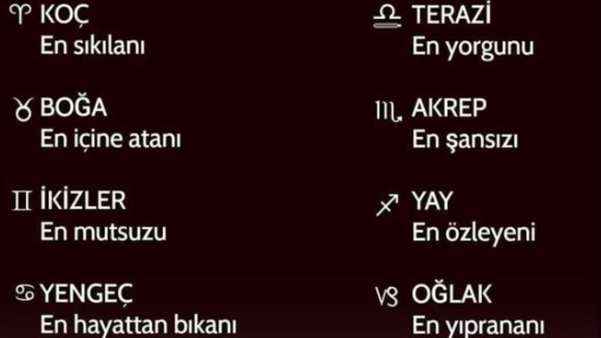 Burçlar şu aralar nasıl?
