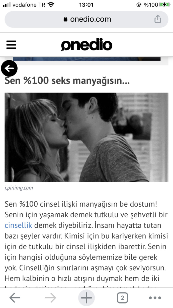 Ne kadar cinsel i̇lişki manyağısın?