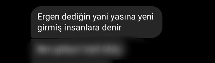 Ergen kime denir?
