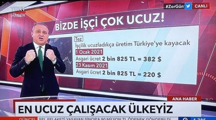 Eskiden ucuz işçilik denilince Hindistan veya Çin gelirdi şimdi tahtı biz aldık. Başka hangi dalda birincilik bizde?