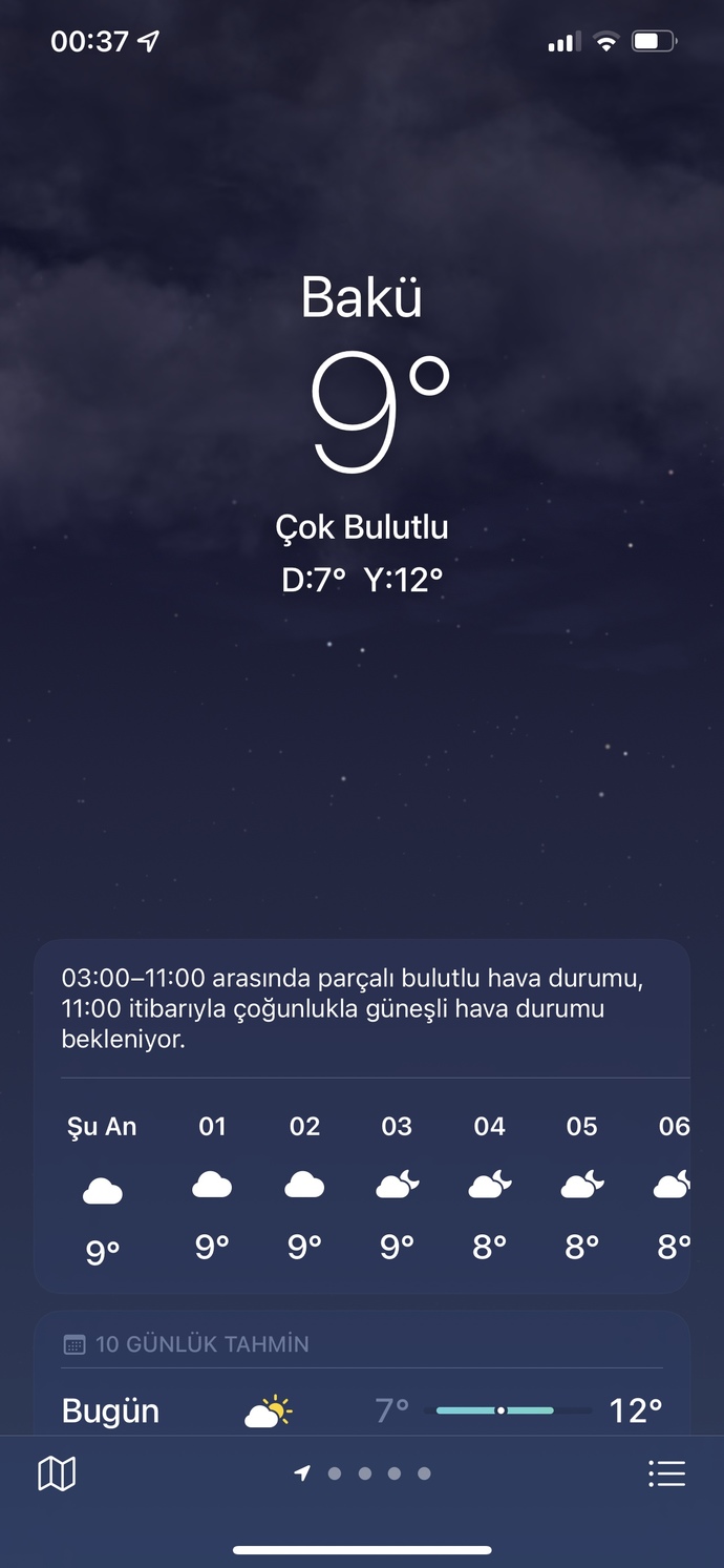 Yaşadığınız yerde şu an hava durumu nasıl?
