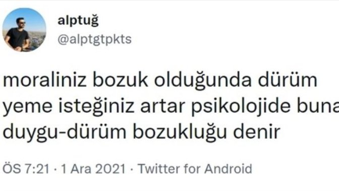 Moraliniz olmadığı zamanlarda yemek yeme isteği gelir mi size?