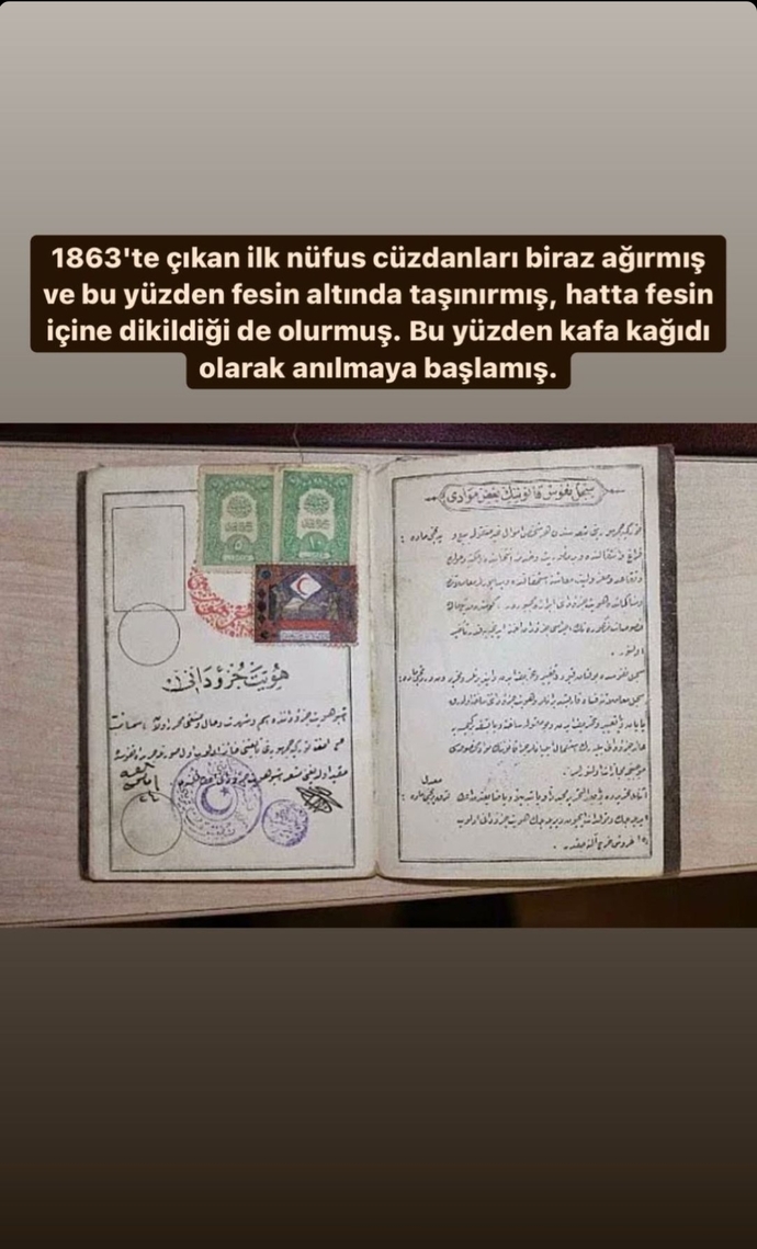 Önceden nüfus cüzdanına neden kafa kağıdı deniyormuş?