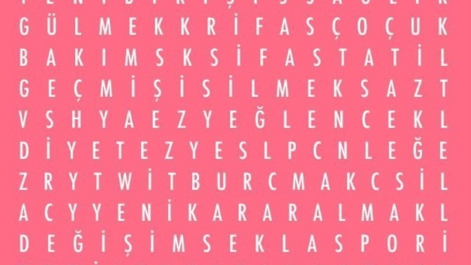 Tabloda gördüğün ilk üç kelime nedir?