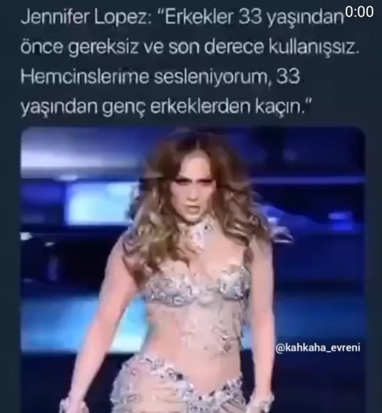 Jennifer Lopez Erkekler 33 yaşından önce gereksiz ve son derece kullanışsız. demiş! Sizce haklı mı?