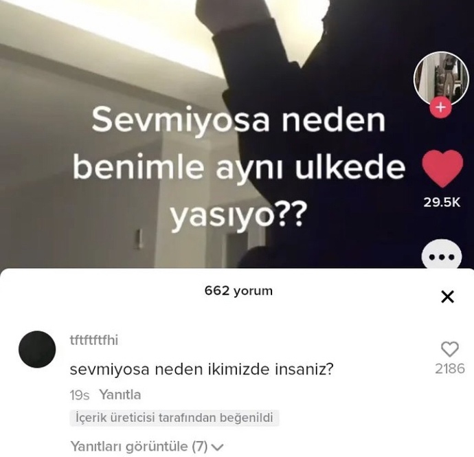 Sevmiyorsa benimle neden aynı ülkede yaşıyor?