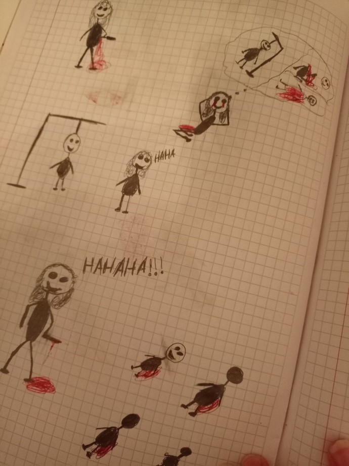 Çizdiği resimler normal bir şey mi yoksa psikolojik bir hastalık belirtisi gibi bir şey mi?