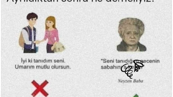 Ayrıldıktan sonra ne demeliyiz?
