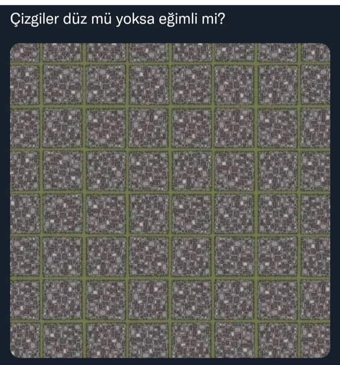 Çizgiler düz mü yoksa eğimli mi?