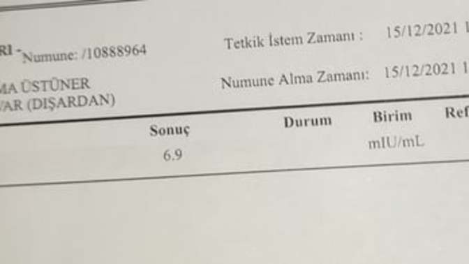 Beta hcg hormonum 6.9 çıktı sizce gebelik var mı?