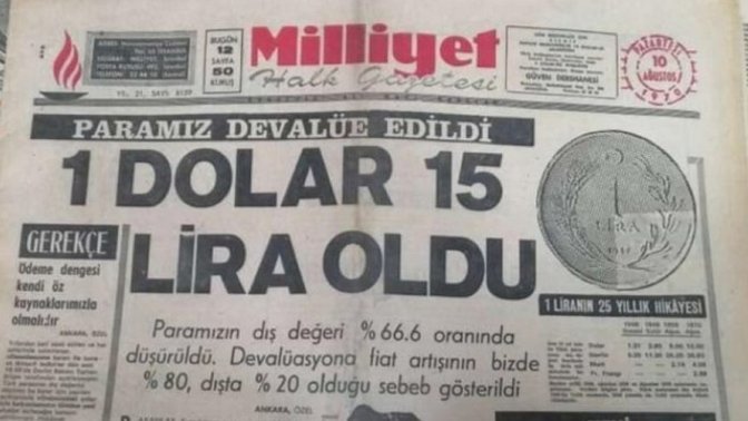 1 dolar, 15 lira oldu! 51 yıl öncesine döndük, ne düşünüyorsunuz?