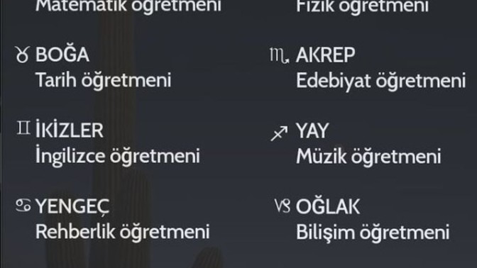Burcuna göre senden ne öğretmeni olur?
