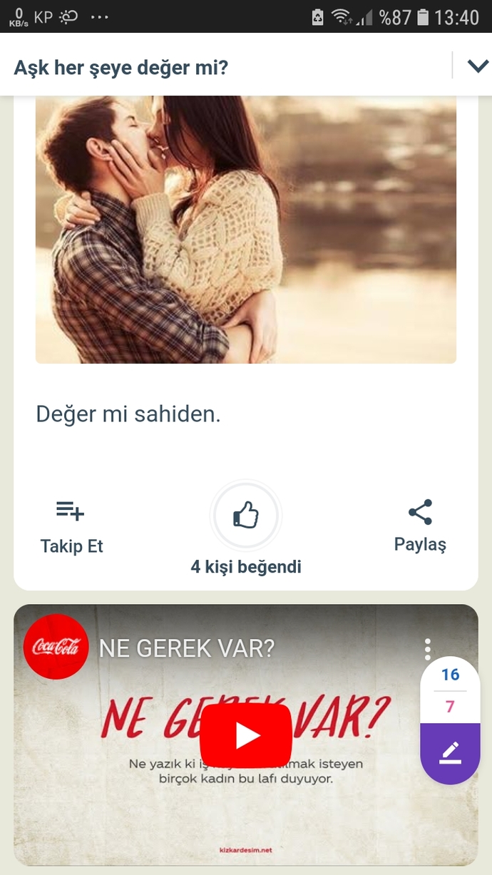 Aşk her şeye değer mi?