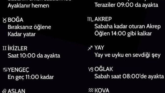 Burcuna göre sabah kaçta uyanıyorsun☺️?