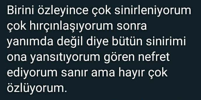 Birini özleyince öfkelenir misiniz?