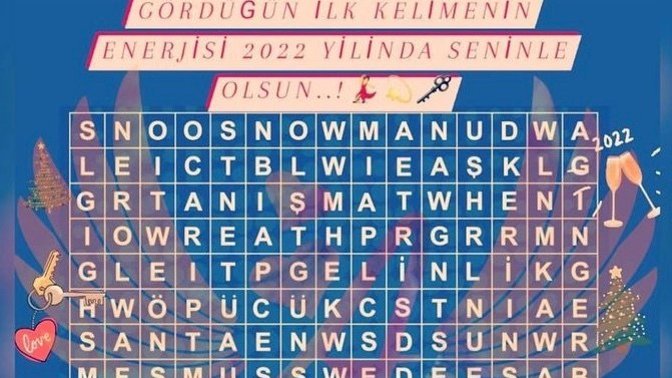 Gördüğünüz ilk kelimeye göre yeni yıl size ne getirecek?