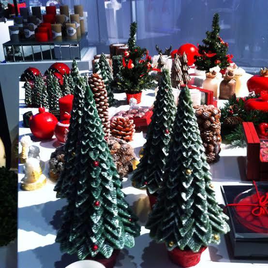 Yılbaşı konseptli mumlar ❄️🕯🌲