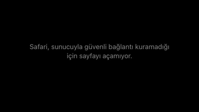 Safari, sunucuyla güvenli bağlantı kuramadığı için sayfayı açamıyor sorununu nasıl çözebilirim?