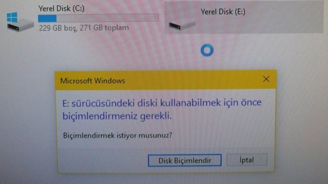 Disk biçimlendirme nasıl yapılır?