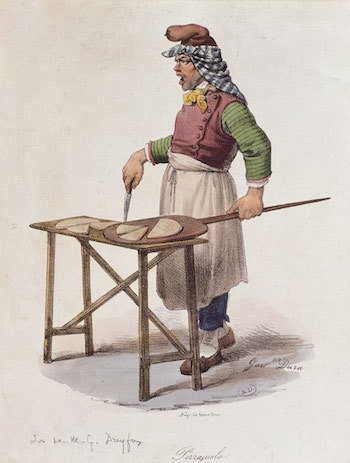 Napoliten bir pizza satıcısı, 19. yüzyıl.