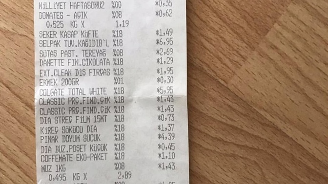 2006 yılından kalan bir market alışveriş fişi. Ne düşünüyorsunuz?