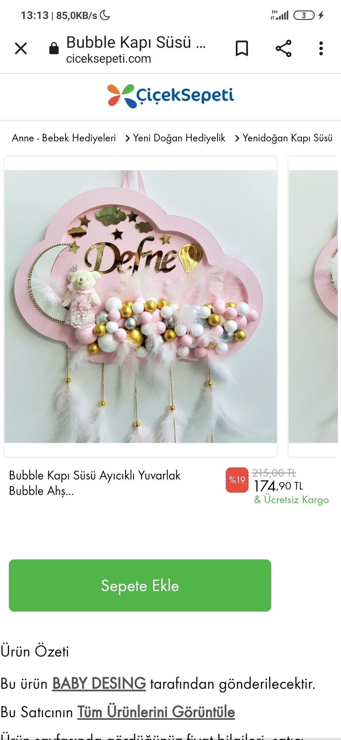 Bebek kapı süsü için hangisi sizce hediye alıcam da ?