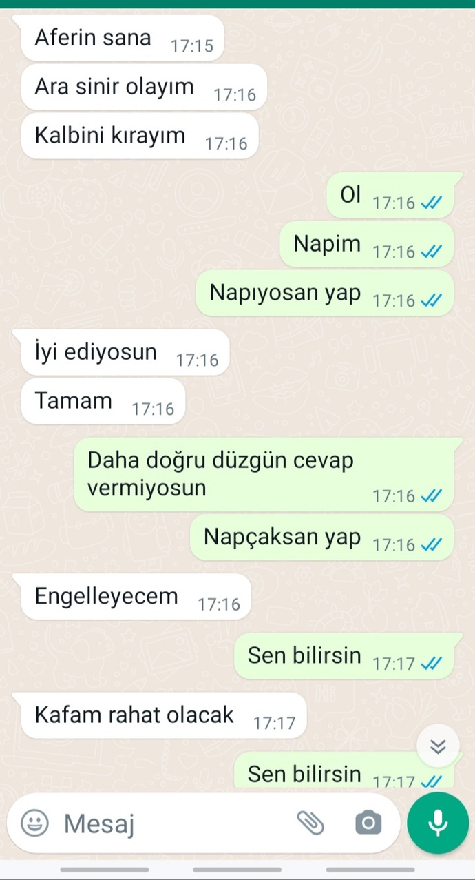 4 YILLIK SEVGİLİM WHATSAP TARİH KOYMASINI İSTEDİĞİM İÇİN ENGELLEDİ HAKLI Mİ?