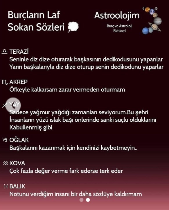 Burcuna göre senin laf sokma cümlen ne?