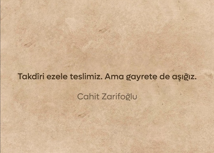Kader, kısmet deyip razı mı olursun / istediğin şey için mücadele mi edersin?