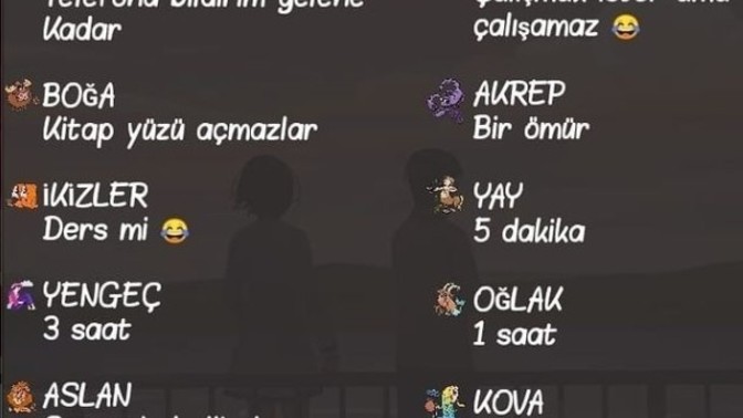 Burcuna göre ne kadar ders çalışırsın?