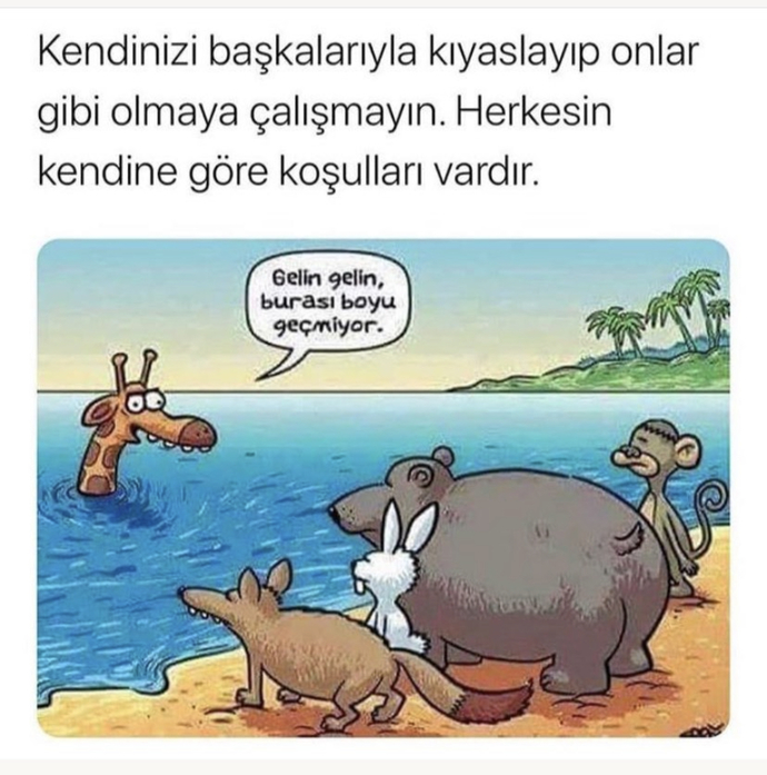 Kendini ya da tanıdığını bir başkasıyla kıyaslar mısın hiç?
