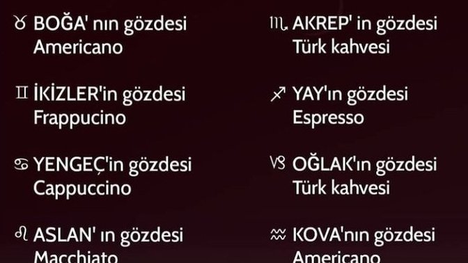 Burcuna göre senin en sevdiğin kahve hangisi?