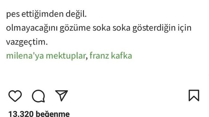 Siz niye vazgeçtiniz?