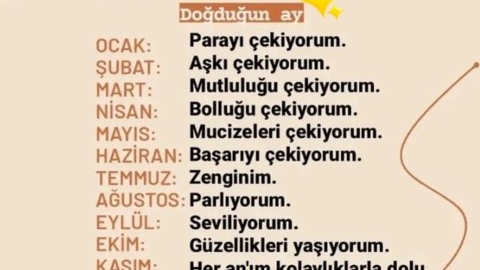 Mucizevi isim ve doğum enerji cümleniz nedir?