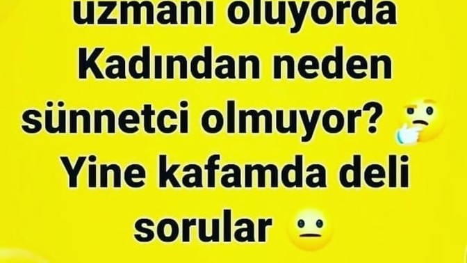 Neden kadin sunnetci yok?