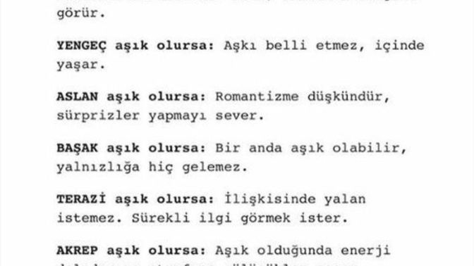 Burçlar aşık olursa ne olur?