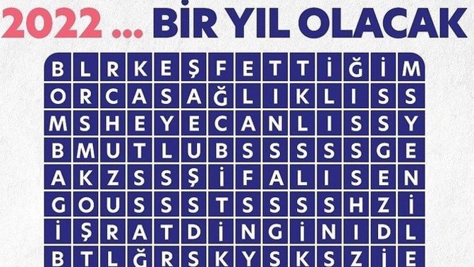 Gördüğünüz ilk 3 kelimeye göre 2022 nasıl bir yıl olacak?