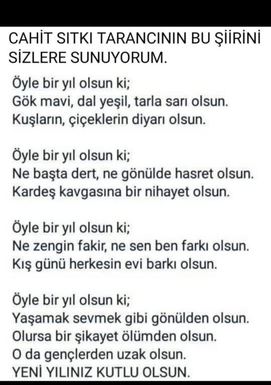 Yeni yıl mesaji aldinizmi?