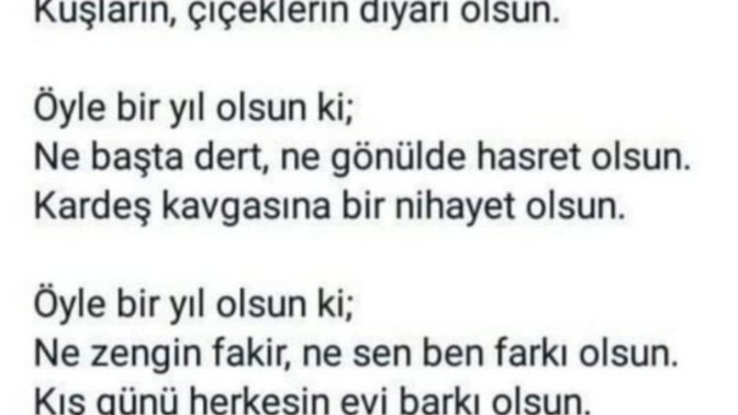 Yeni yıl mesaji aldinizmi?