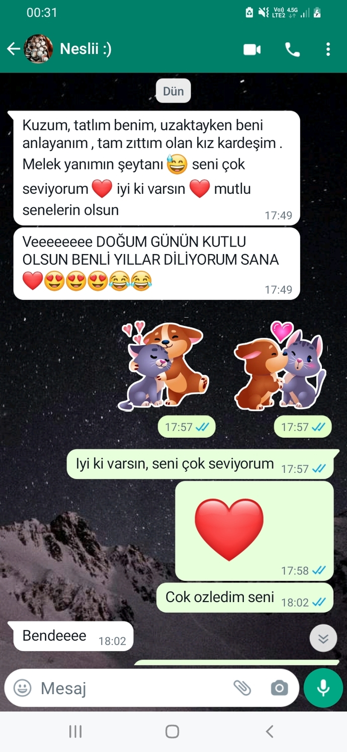Bu gece aldığınız en aşk dolu yeni yıl msjını yollayın hadi😂?