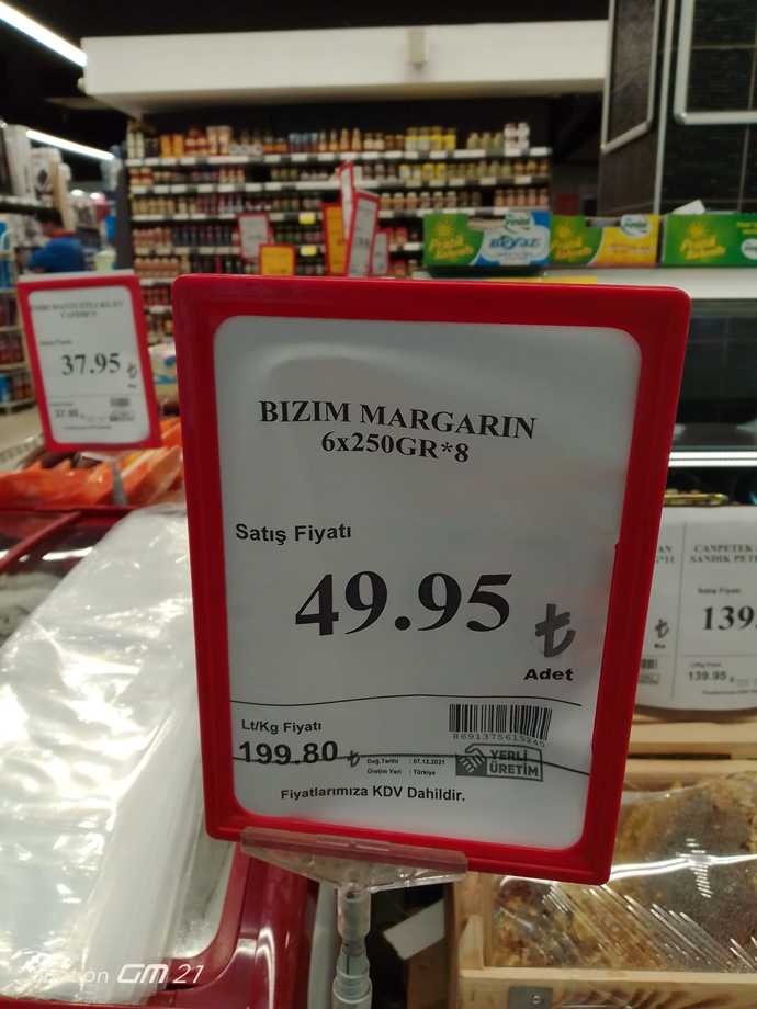 6lı margarin 50 lira olmuş. Artık yemekler yağsız mı pişecek?