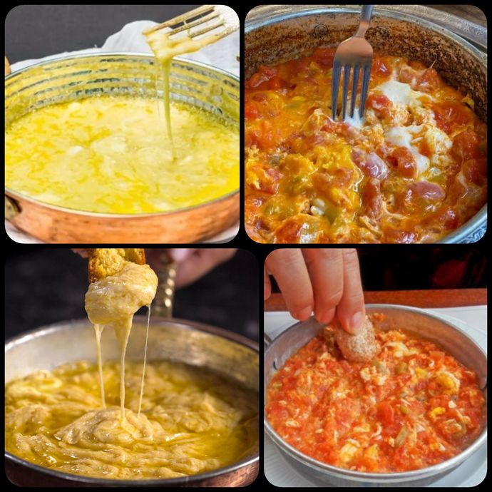 Menemen ve muhlama gibi yiyecekler çatalla mı, ekmek banarak mı yenir?