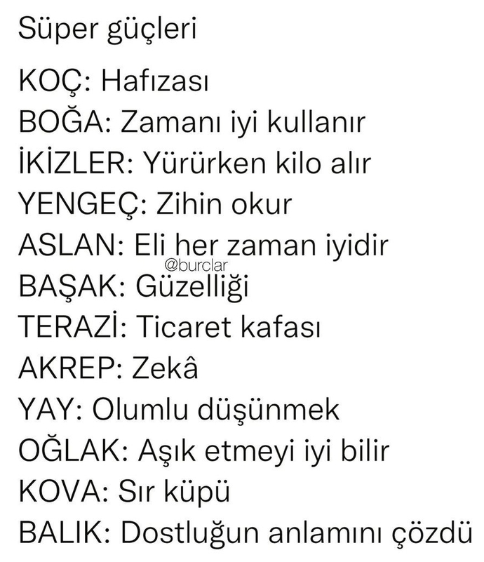 Burcunuzun süper gücü nedir?