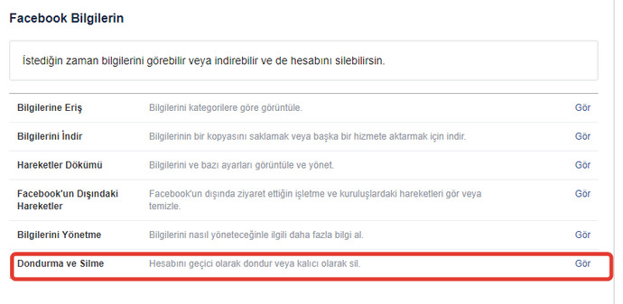 Facebook Hesabı Nasıl Dondurulur?
